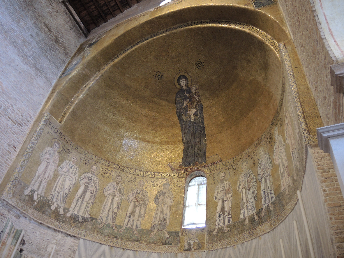 Mosaic of Mary mother of God in Torcello's cathedral