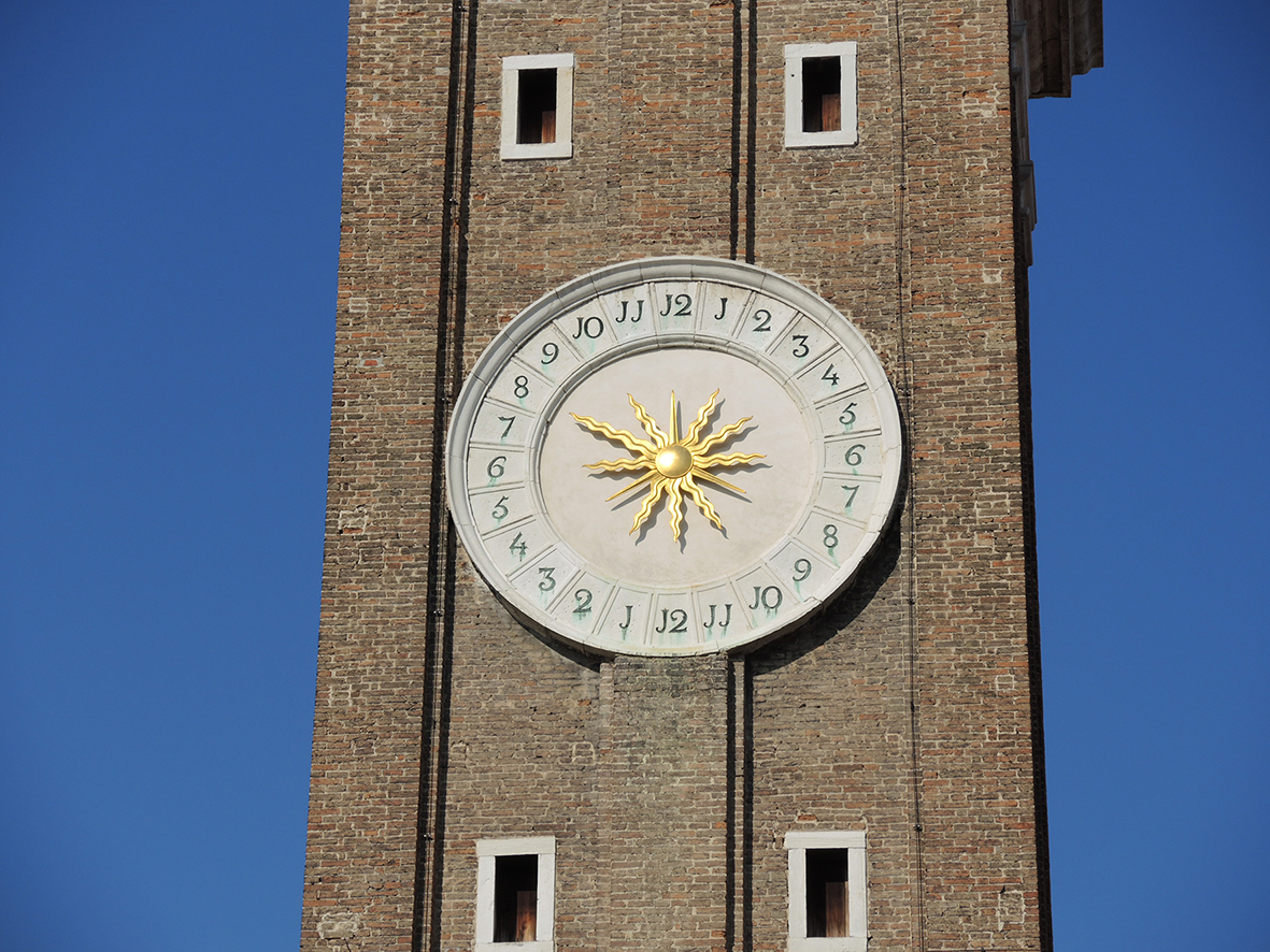 Clock on the Holy Apostles church's bell tower