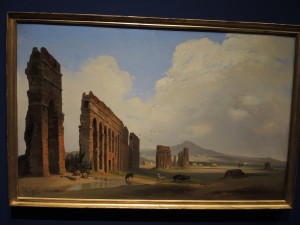 Ippolito Caffi - Roman countryside, ruins of an acqueduct - 1855